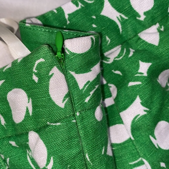 Boden skirt green & white print with pockets size 8 cotton fabric - Picture 4 of 9